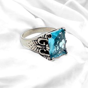 Stainless Steel Solitaire Unisex Ring
